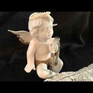 VINTAGE MIRIAM HASKELL SILVER TONE BANGLE BRACELET